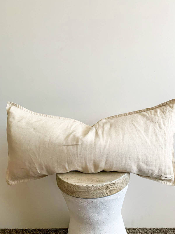 Pure French Linen Lumbar cushion - Birch