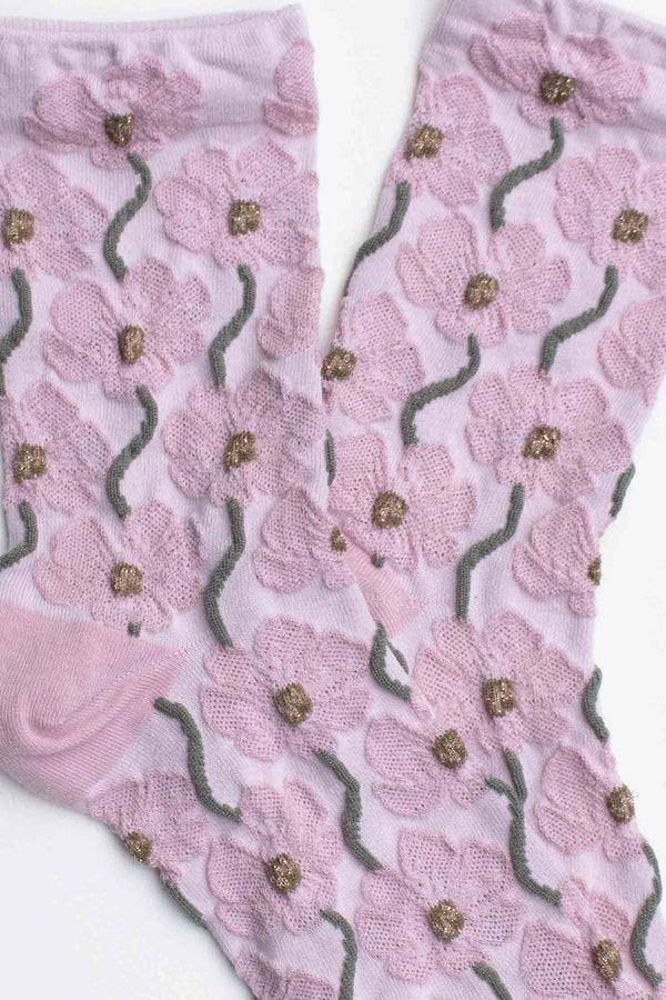 Floral Bloom Cotton Blend Socks