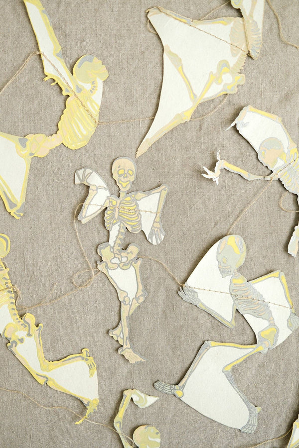 DANCING SKELETONS SEWN GARLAND