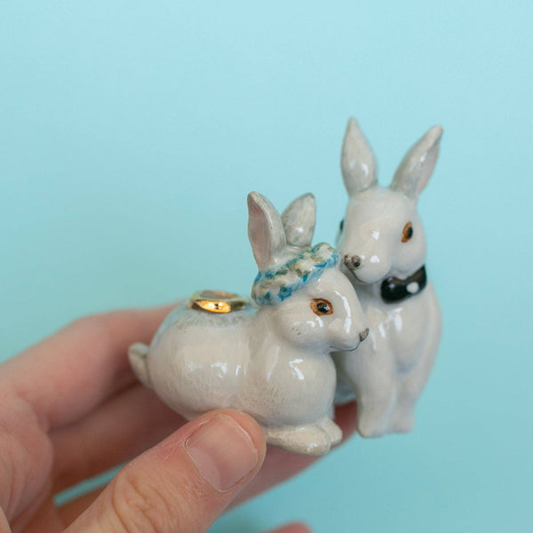 Love Bunnies Wedding Cake Topper
