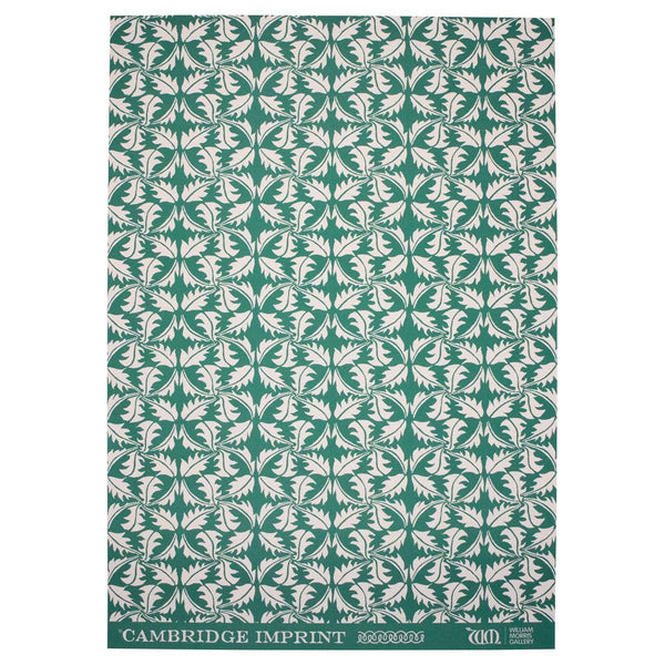 Patterned Paper Dandelion Bottle Green