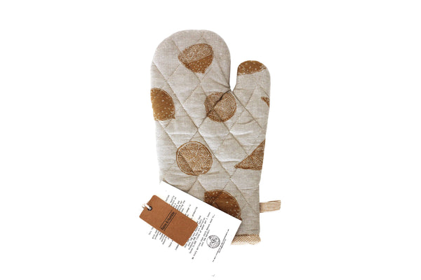 Single Oven Glove Lemons print Yellow