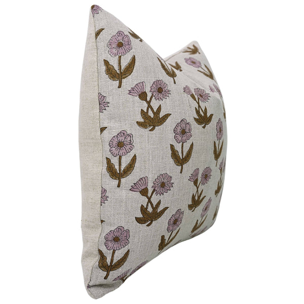 Block Print Boho Thick Linen Pillow Cover- Kirti