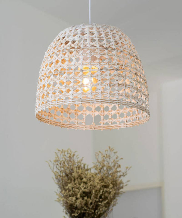 Woven Bamboo Basket Light - Ceiling/Hardwired