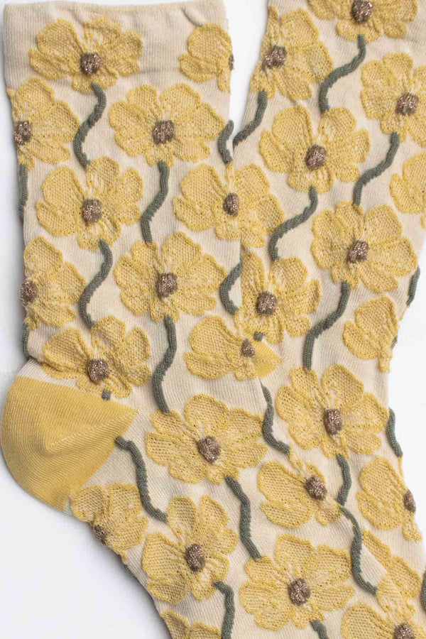 Floral Bloom Cotton Blend Socks