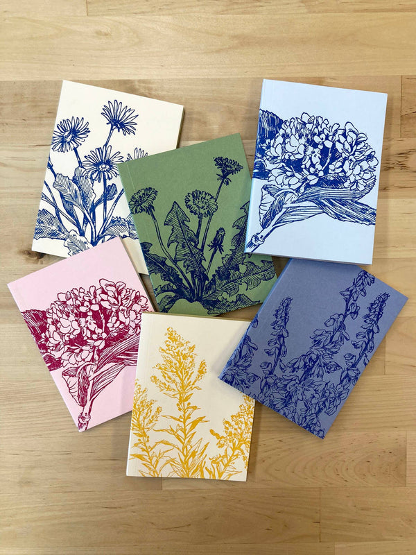 Blue Hydrangea Botanical Jotter Notebook