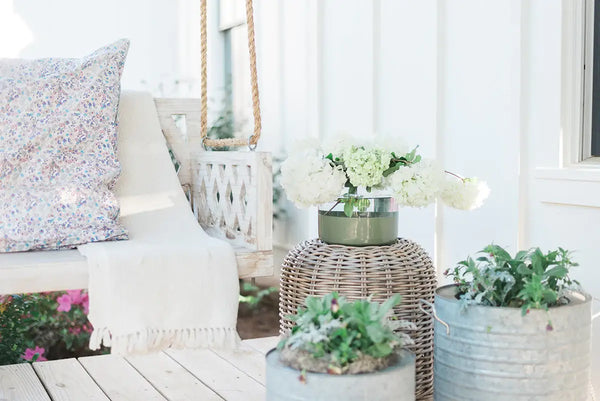 Sage Colorblock Flower Vase