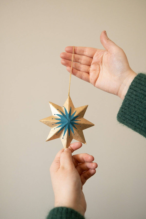 Golden Star Screen-Printed Board Decoration