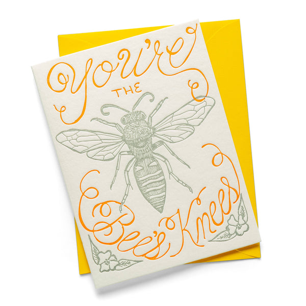 Bees Knees | Letterpress Greeting Card | Multi-Use