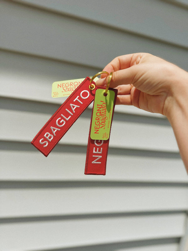 Negroni Sbagliato Flight Tag Keychain/Luggage Tag