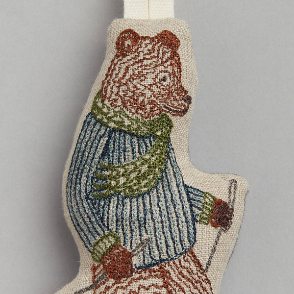 Downhill Bear Ornament
