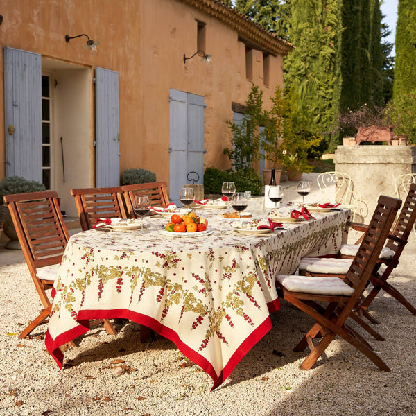 Gooseberry Red & Green | French Tablecloths