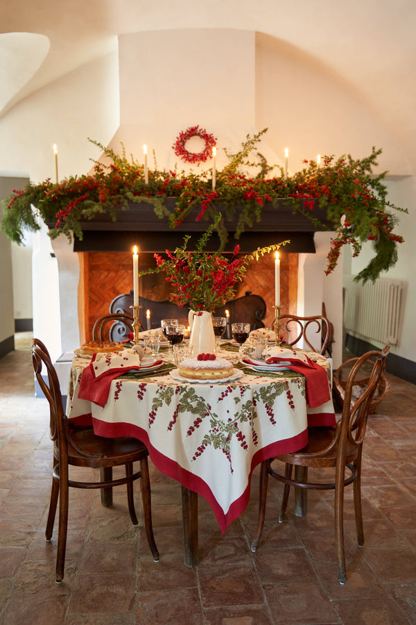 Gooseberry Red & Green | French Tablecloths