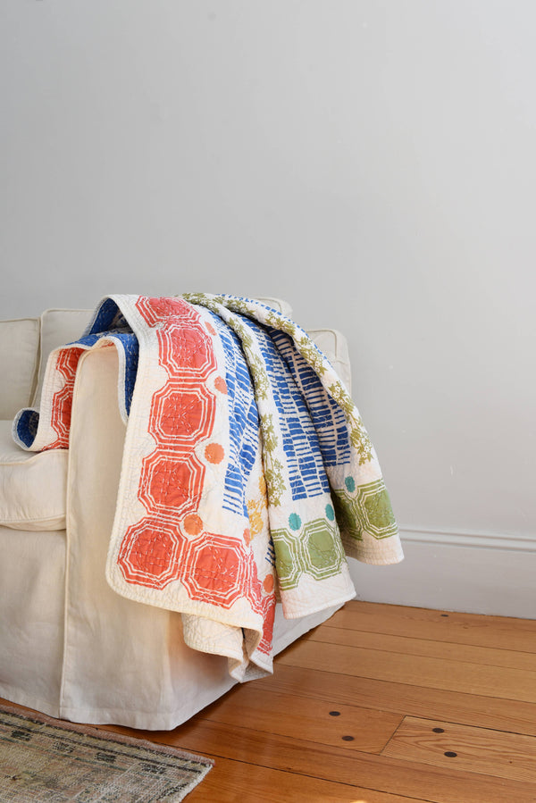 Cotton Throw - Modern Farm House Vintage Inspired 50x70