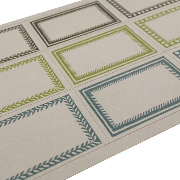Packet of 18 Small Self-Adhesive Labels in Green