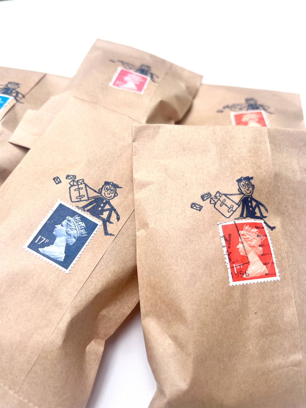 Mr Zip Sitting Rubber stamp cute snail mail pen pal gift