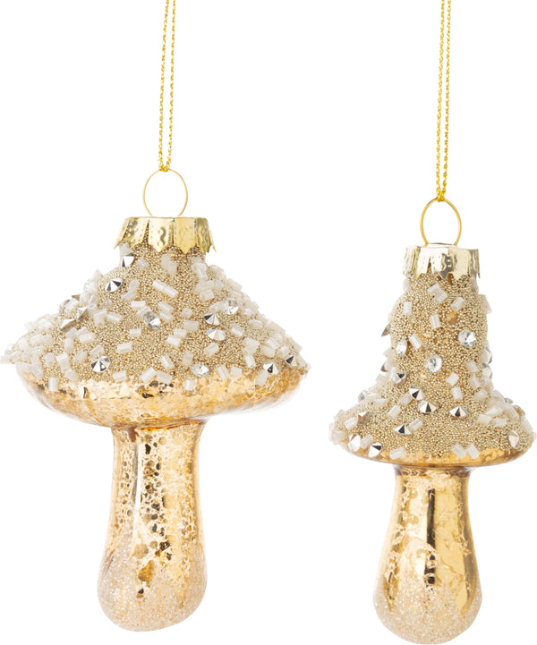 Glass Mushroom Ornament