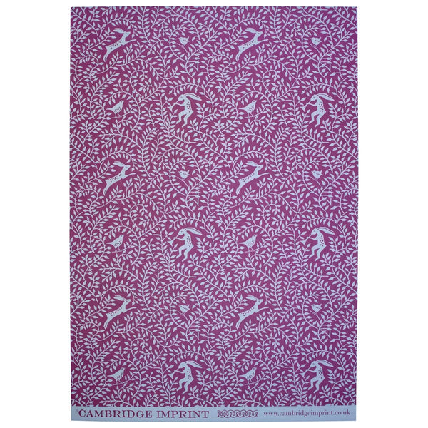 Patterned Paper Dancing Hare Violet