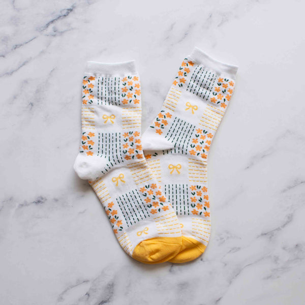 Remi Ribbon & Floral Casual Socks