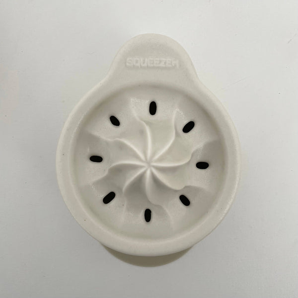 Japanese hand citrus juicer squeezer white ceramic pottery
