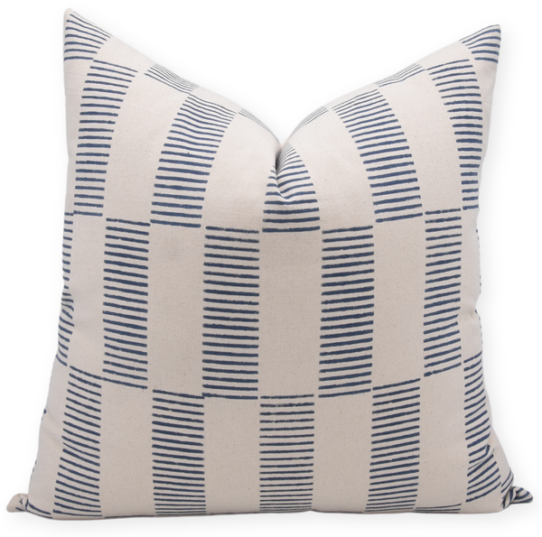 Indian Block Design Duck Canvas Pillow Cover - Zig-Zag