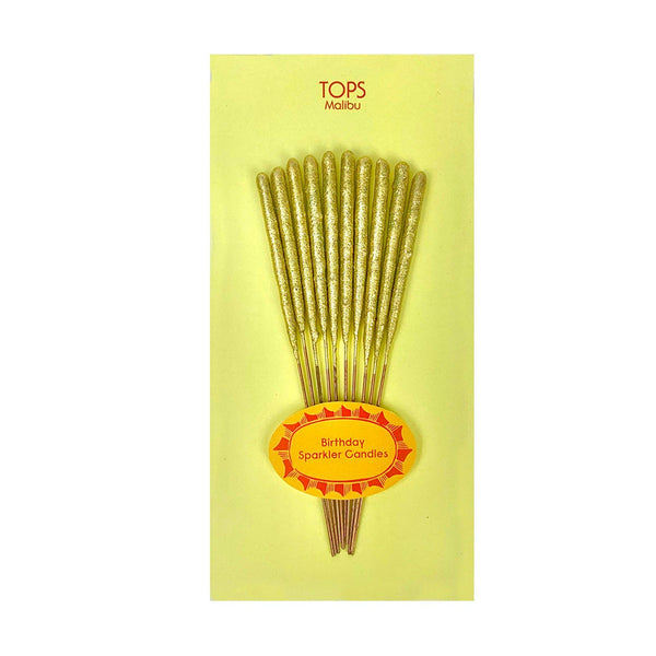 Mini 4" Gold Sparkler Candles - Birthday - Set of 10 - Asst