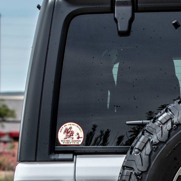 Cute Funny Thrift Shop Raccoon High Quality Vinyl Sticker