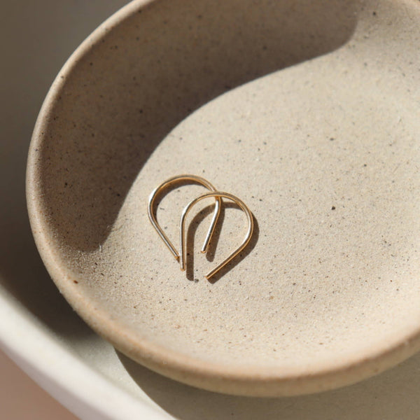 Horseshoe Slide Earrings in 14k Gold Fill or Sterling Silver