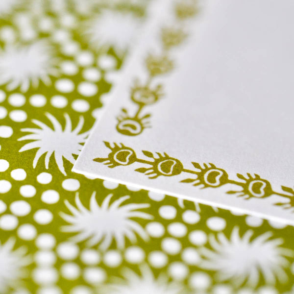 Five Long Self Adhesive Labels with Bawden Green border