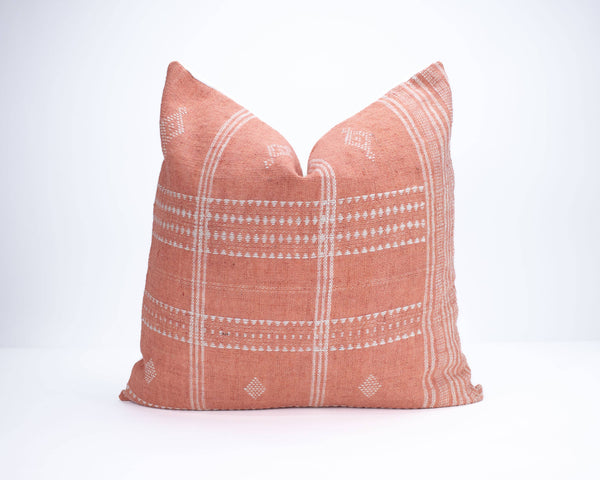 Aditi - 20" Coral Indian Wool Pillow Cover