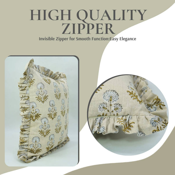 Decorative Block Print Table Pillow Cover- Rishi