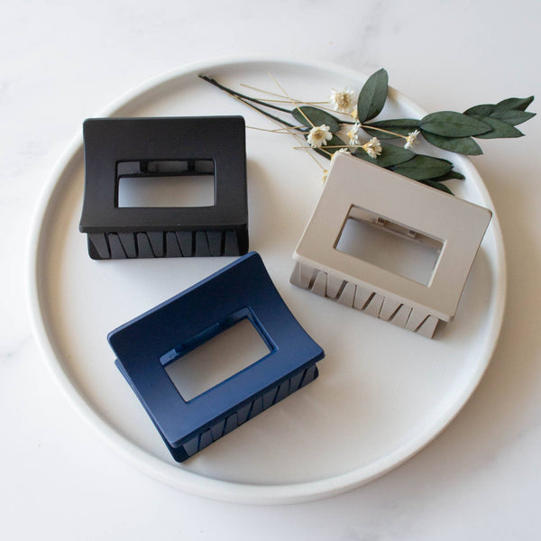 Matte Rectangle shaped Daily Design Hair Claw