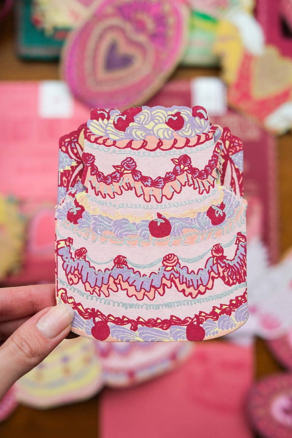 BIRTHDAY CAKE CONCERTINA GREETING CARD