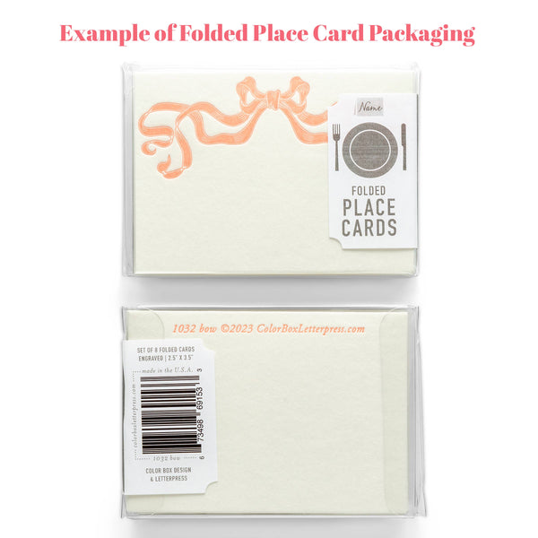 Folded Place Cards | Hydrangea