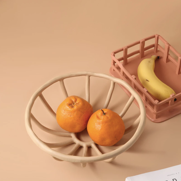 Resin Morandi Hollow Fruit Tray