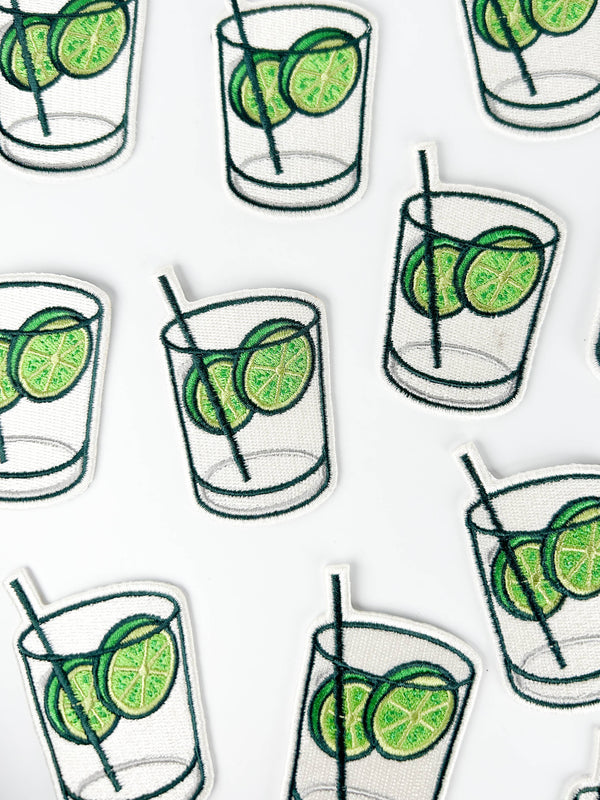 Vodka Soda Embroidered Patch Funny Cocktail Iron On Gin Hat