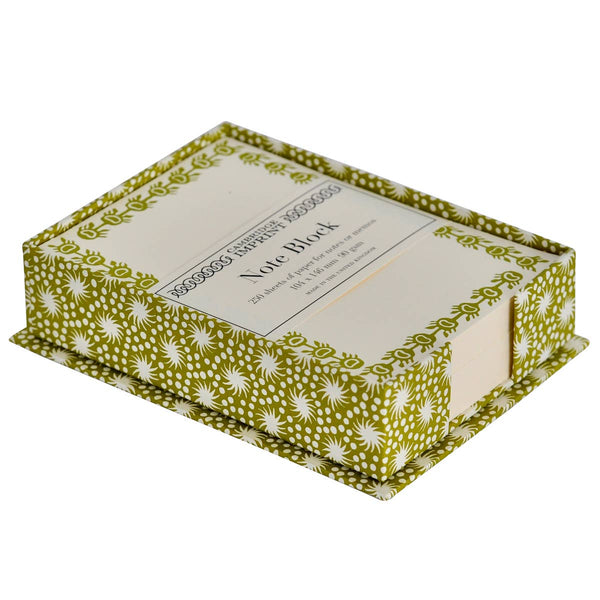 Note Holder in Animalcules Bawden Green