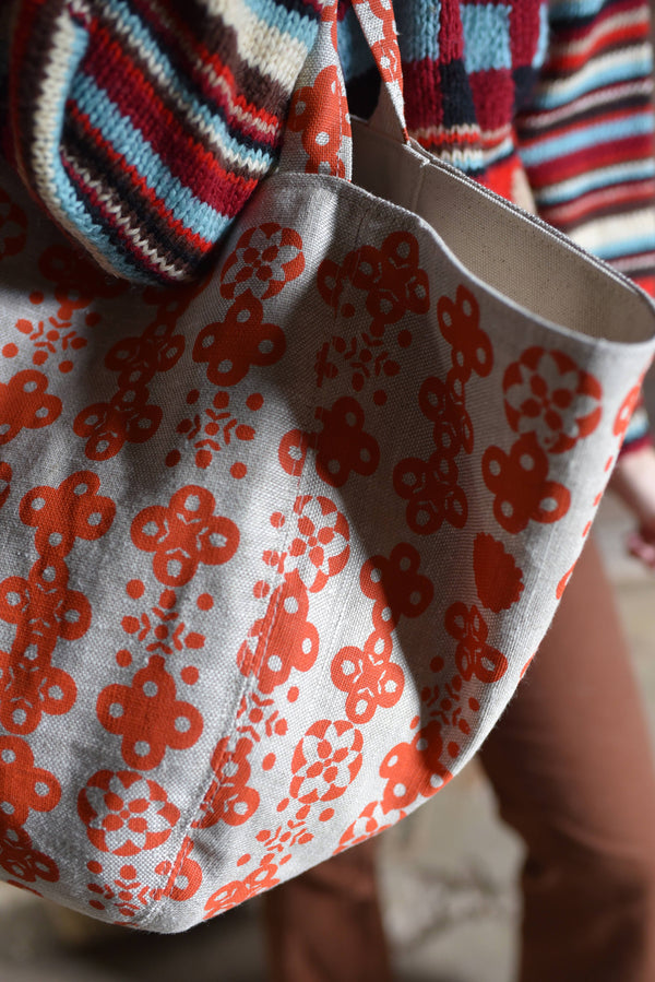 Nordic Heavy Linen Boho Tote Bag