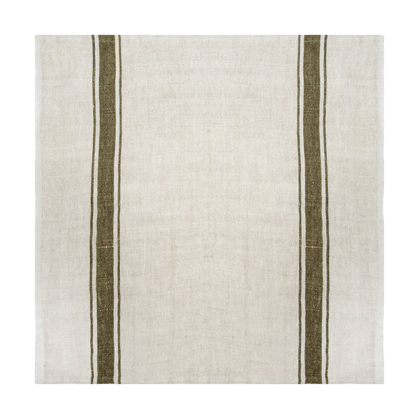 Marseille - Olive Green/Natural Napkins 20x20 - Set of 2