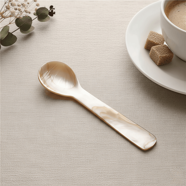 Natural Mother of Pearl Caviar & Dessert Spoons (2 Sizes)