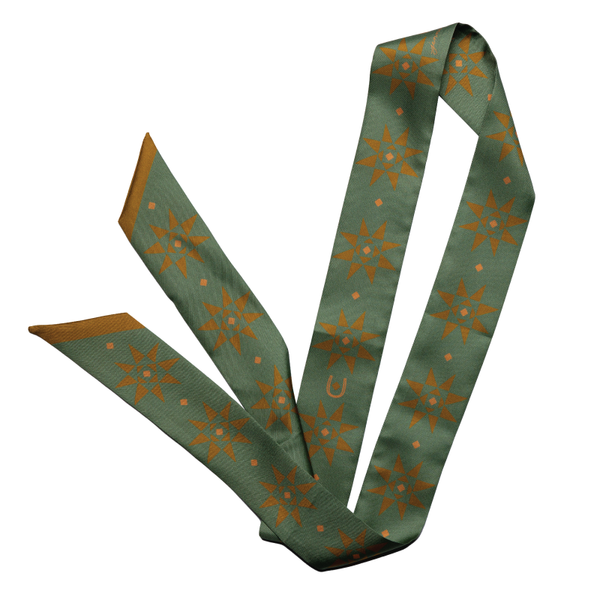 Silk Twilly Scarf - “Love Your Neighbor” - Neck & Hair Scarf