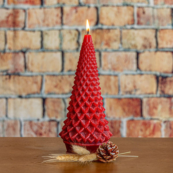 Signature Sculpted Tree Candle - Spicy Apple