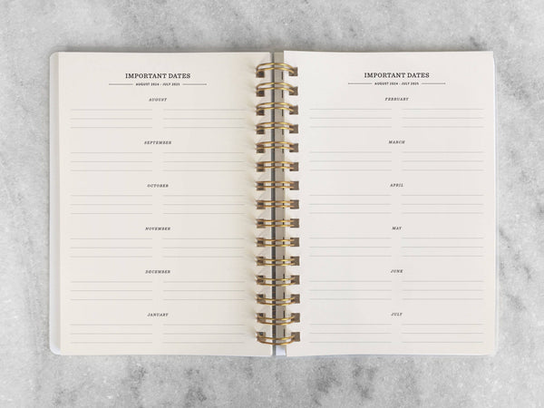 12-Month Planner, Blue Bookcloth