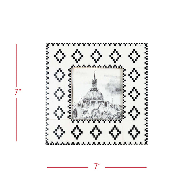 Rosalie 4x4 Photo Western Diamond Picture Frame Black Resin