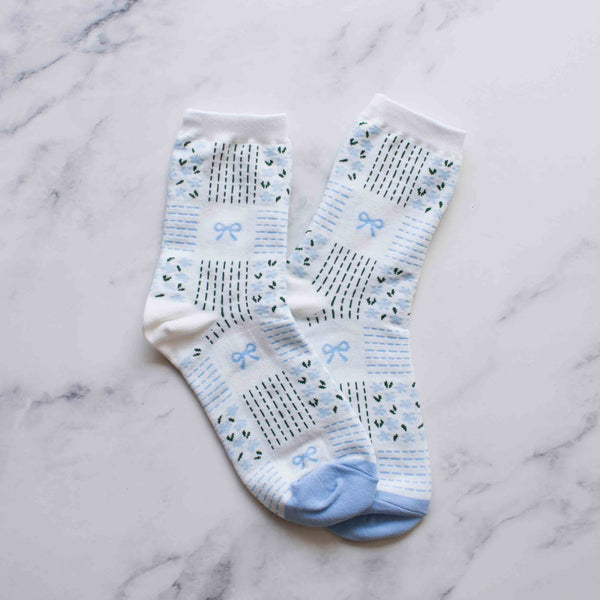 Remi Ribbon & Floral Casual Socks