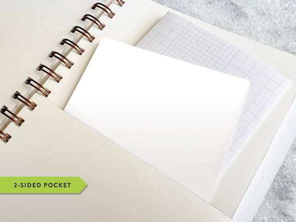 12-Month Planner, Charcoal Bookcloth