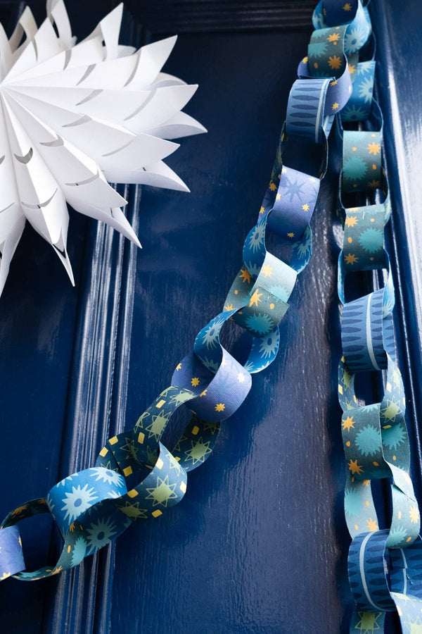 BLUE & YELLOW PAPER CHAIN KIT