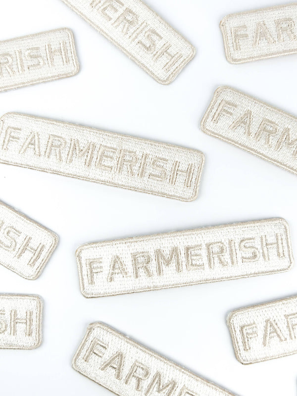 Farmerish Embroidered Iron-On Patch Homesteader Farm Garden