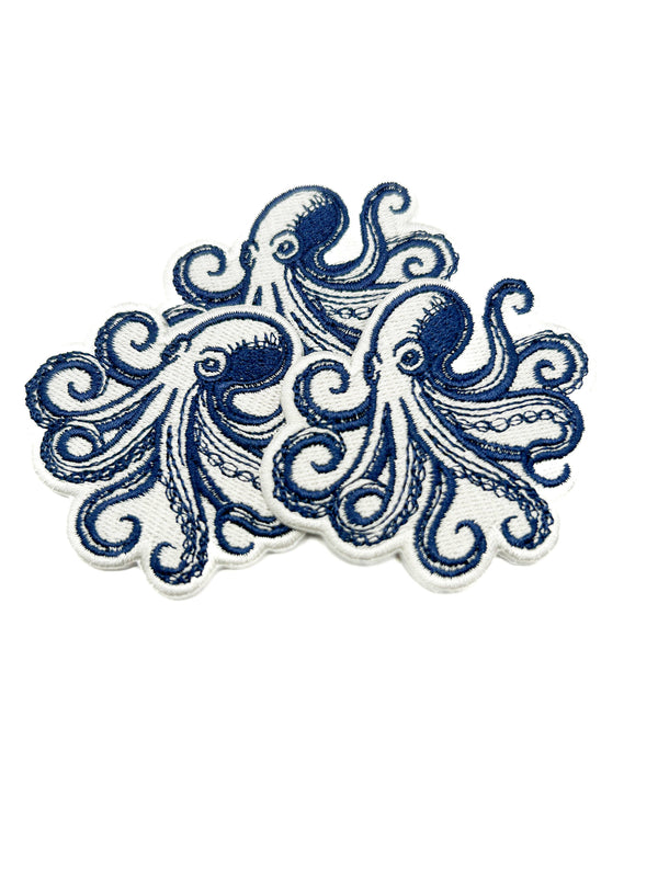 Octopus Embroidered Patch Nautical Sea Life Patch Coastal