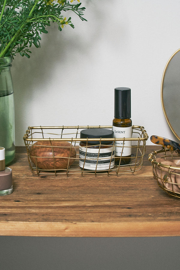 Iron Wire Basket Rectangle (S)